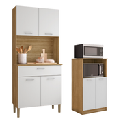 Combo mueble para microondas orion y mueble de cocina kris k0204